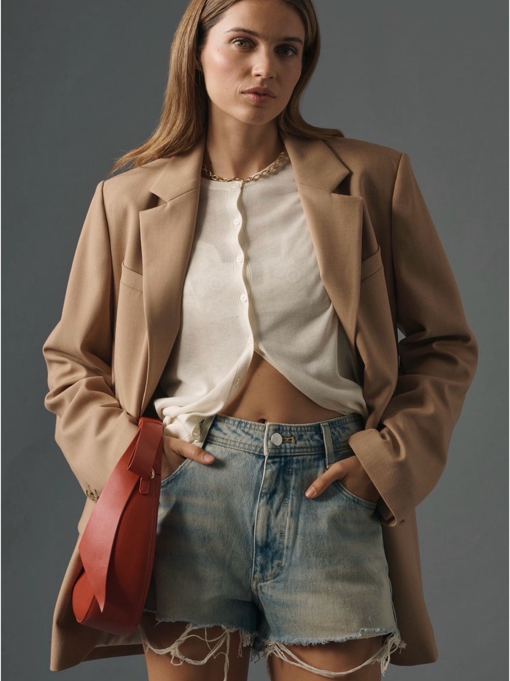 Pilcro High-Rise Frayed Denim Shorts from Anthropologie - size 29